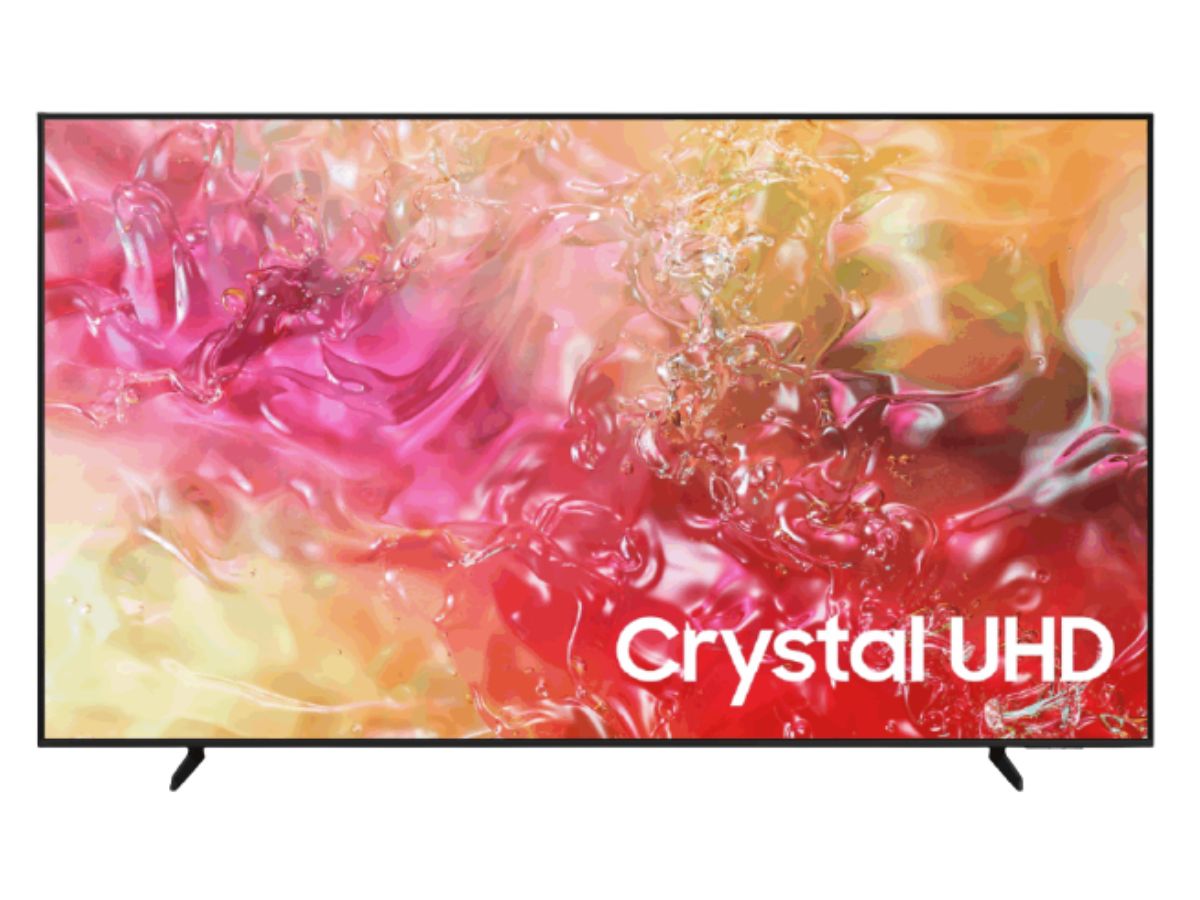 TV Samsung Crystal UHD DU7000 UN75DU7000GCZB · 75” · 4K UHD · Smart TV · Procesador Crystal 4K · PurColor · Motion Xcelerator · HDR · Tizen OS · Negro